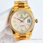 Swiss Rolex new Day-Date 36 A2836 Baguette Marker Gold President Watches